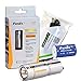 FENIX UC02 SS 130 Lumen USB Rechargeable Cree LED keychain Flashlight UC02SS (Stainless Steel/Gold Color) with, EdisonBright brand USB charging cable bundle