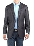 Bianco B Men's Check Modern Two Button Blazer Trim Fit Jacket