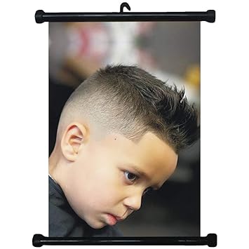 Amazon Com Sp217151 Boy Hairstyles Wall Scroll Poster For Barber