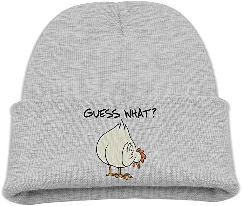 HSXOOW Beanie Children's Guess What Chicken Butt Winter Beanie Hat Skull Cap