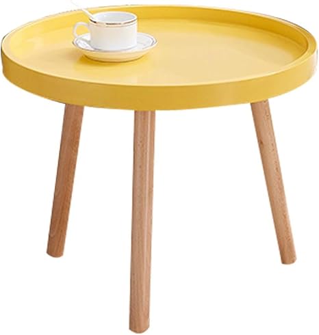 Amazon Co Jp 家具 小さいテーブルの寝室の円卓店の作業台のオフィスの茶テーブルの畳のテーブルの小さいダイニングテーブル テーブル Color Yellow Size 50 43 40cm ホーム キッチン