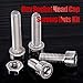 Hilitchi 180pcs M4 Stainless Steel Hex Socket Head Cap Screws Nuts Assortment Kit with Box (M4)