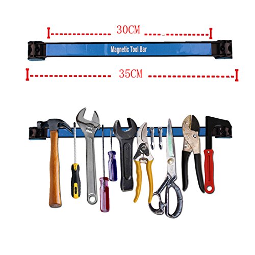 Click Here to See More Images Tool Holder Bars, Heavy-Duty Metal Magnetic orage Tool Organizer Racks Set for Screwdrivers, Pliers, Wrenches, Knives, Scissors & More- 12
