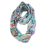 Z&HTrends Womens Genuine Silk Pattern Scarf Infinity Z&HTrends Womens Genuine Silk Pattern Scarf Infinity
