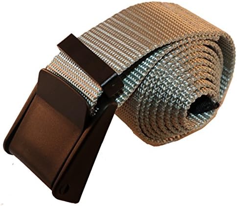 1.5"(38mm) "Houdini" Belt; Nickel Free; Daily Use; No Metal; Security Friendly (Medium Size 33-35, Silver)