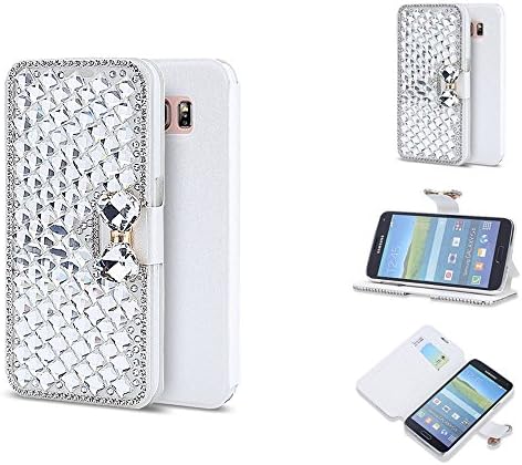 Galaxy A5(2017) case/A520 Flip Leather Case Stands Case,Three cray Luxury Bling Crystal Diamond Rhinestone Bow Lady Bag Case Cover For Samsung Galaxy A5(2017)/A520