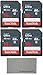 SanDisk 16 GB Class 10 SD HC Ultra Flash Memory Card - 4 Pack Bundle with Everything But Stromboli Microfiber Cleaning Cloth