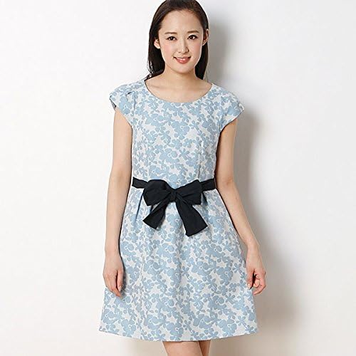 Amazon Co Jp ルビーリベット Rubyrivet パンジージャカードワンピース 091ブルー S 36 服 ファッション小物