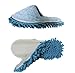 Friendly House Women’s Rose Fleece Winter Floor Cleaning Mop Slippers (Suitable for US Women 7-9, Blue)thumb 2