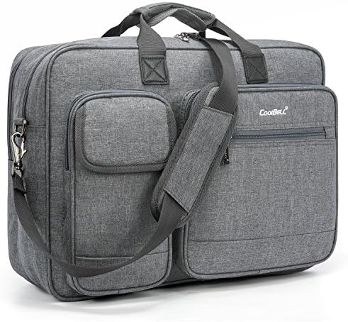 Inmount 17.3 Inches Laptop Messenger Bag Multi-Functional Shoulder Bag Briefcase Water-Resistant Oxford Cloth Handbag For ASUS / Dell /Acer / Lenovo / Macbook / Men / Women (Grey)