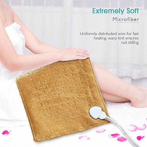Electric Heating Pad, King Size Ultra Soft Heat Therapy Wrap for Back, Abdomen, Hand, Shoulder Legs, Menstrual Cramp Relief, Waist, Dry/Moist Heating Pad with Auto Shut Off (12 x 24 inch)