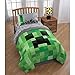 Versatile Durable Machine Washable Radical Minecraft 4 Piece TWIN Bedding Bed-In-A-Bag with Bonus Tote