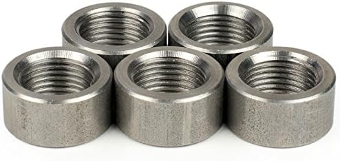 Squirrelly Stainless Steel Performance Material Precision Machined and Anodized Oxygen O2 Sensor Bungs Plumbing Components A/f Pack of 5