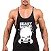 Chen Mens Bodybuilding Tank Tops Workout Fitness Vest Stringer Gym Shirt Black