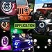 SUPAREE 7 inch LED Headlights RGB Halo Angel Eyes with Amber Turn Signal Light 7” Round DRL Bluetooth Remote Control fit for 1997-2017 Wrangler JK LJ TJ Sahara Sport Rubicon H1 H2