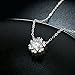 VAMJAM Pendant Necklace With 925 Sterling Silver Snowflake Zircon Choker Necklace Best Gift For Women