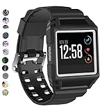 Allbingo Fitbit Ionic Accessory Bands, Manly Case Women Cute Strap Rugged Pro G-shock Like Protective Wristband for Fitbit Ionic Smartwatch