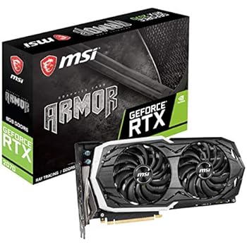 MSI GAMING GeForce RTX 2070 8GB GDRR6 256-bit HDMI/DP/USB Ray Tracing Turing Architecture HDCP Graphics Card (RTX 2070 ARMOR 8G)