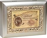 Cottage Garden Music Box - 50Th Anniversary Plays Unchained Melody With Ornate Champaign Silver Finish