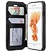 iPhone 7 Plus Case, Apple iPhone 7 Plus Wallet Case - Wydan PU Leather Wallet Style Case Folio Flip Foldable Stand Card Slot Credit Card Cover For Apple iPhone 7 Plus - Black