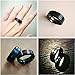 King Will LOOP Blue & Black 8mm Men Tungsten Carbide Wedding Band Ring Brushed Comfort Fit