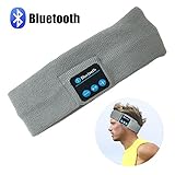 Bluetooth Music Headband, LC-dolida Wireless Bluetooth Stereo Headband Headphones Headset Earbuds Sport Running Yoga Sleeping Headband Gray