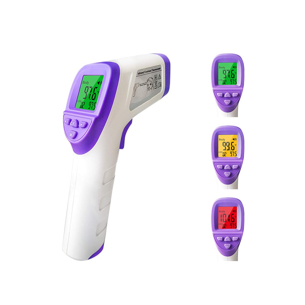 Forehead Thermometer for Baby Kids and Adults Non-Contact Digital Medical Infrared Thermometer with LCD Display, Accurate Instant Readings ˚C / ˚F,Fever Alarm