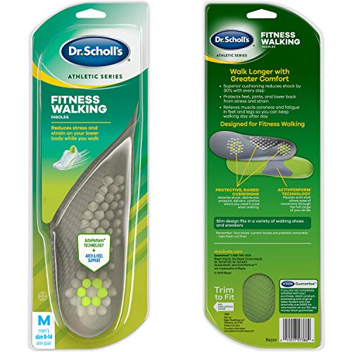 Dr-Scholls-FITNESS-WALKING-Insoles-Reduce-Stress-and-Strain-on-your-Lower-Body-while-you-Walk-and-Reduce-Muscle-Soreness-for-Mens-8-14-also-available-for-Womens-6-10