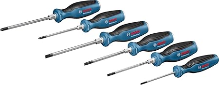 Amazon Com Bosch Professional 1600a016bf 6 Part Screwdriver Set Length 75 100 125 Mm In Cardboard Box Home Improvement