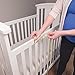 Trend Lab Waterproof CribWrap Rail Cover - for Narrow Long Crib Rails Made to Fit Rails up to 8
