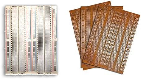 Double Breadboard + 3 Prototype Breadboard PCB (Veroboard)