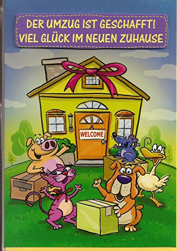 Gluckwunschkarte Zum Umzug Der Umzug Ist Geschafft Viel Gluck