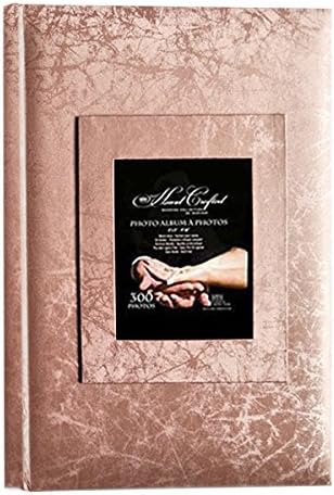 Wedding 4x6 Photo Album, Holds 300 “4X6” Photos, With Window Frame Cover, Copper