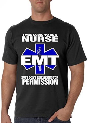 LOTEK Men's EMT I Don't Like Asking For Permission T-Shirt (2X)