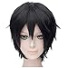 Flovex Short Straight Anime Cosplay Wigs Natural Sexy Costume Party Daily Hair (Black 1)