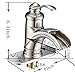 BWE Waterfall Bathroom Faucet Brushed Nickel Single Hole Single Handle Deck Mount Centerset Vanity Sink RV Antique Faucets with Water Supply Lines Commercial Toilet Trough Lavatory Basin Mixer Tap