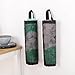 LINEVI Bag Holder for Plastic Bags, 2 Pcs Polyester Grocery Bag Holder Plastic Dispenser Foldable Breathable Washable Hanging Mesh Garbage Bag Organizer for Kitchen Plastic Bag Storage (Black)