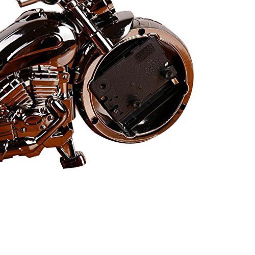 Mlida Luxury Retro Style Motorcycle Alarm Clock, Unique Eye-catching Exquisite Motorbike Sporting Unique Gift for Motor Lovers,Kids,Boys (Grey) - Thumbnail 2