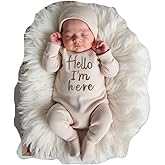 Ylsteed Infant Baby Sweater Romper and Hat Baby Girl Boy Knitted Pullover Onesie Fall Winter Outfit Infant Embroidery Clothes