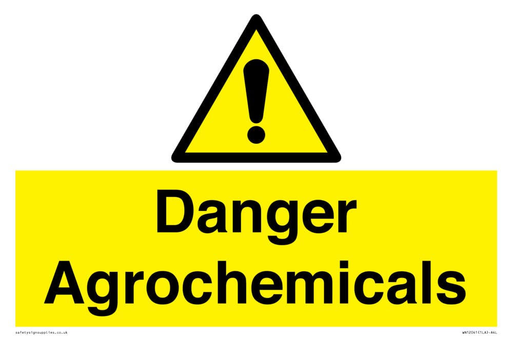 Danger Agrochemicals Sign - 300x200mm - A4L
