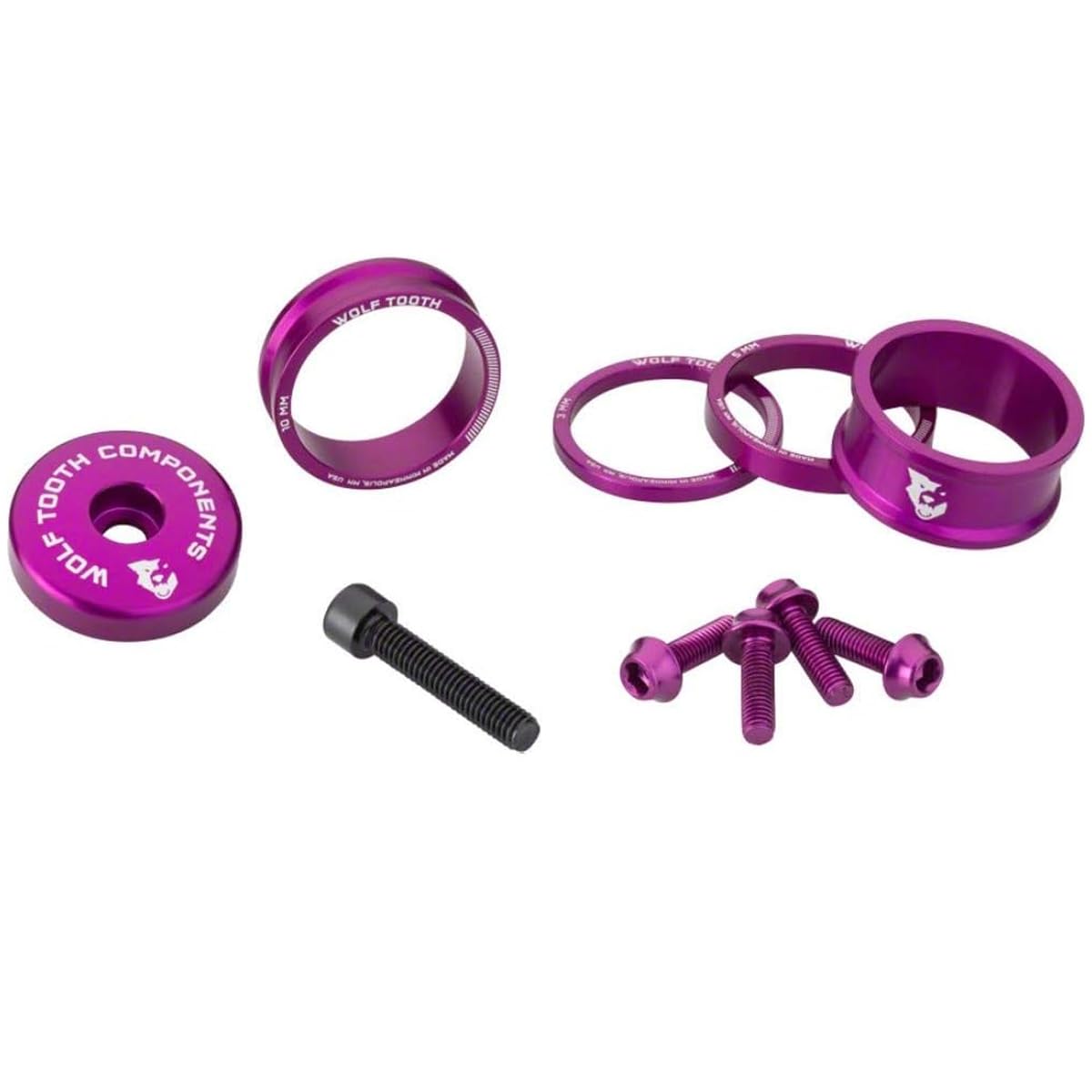 Wolf Tooth | Anodised Bling Kit | Purple | Bike Accessories Custom Parts Precision Engineered