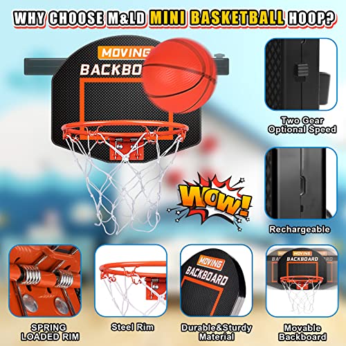 Moving Basketball Hoop Indoor for Kids and Adults Mini Basketball