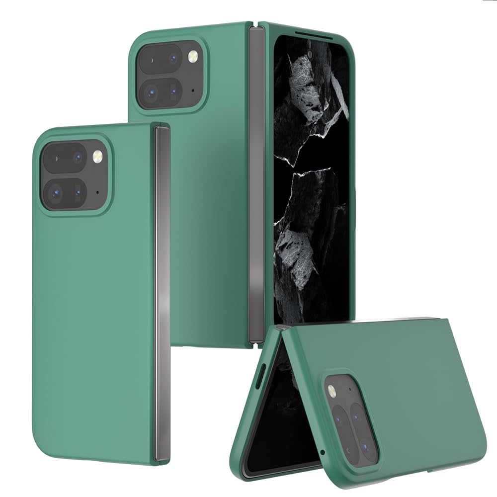 QINOUK Case for Google Pixel 9 Pro Fold, [Anti-Scratch] Ultra-thin Hard PC Protective Case, Fold Cover for Google Pixel 9 Pro Fold-Green