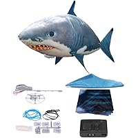 Alomejor Remote Control Flying Shark RC Inflatable Balloon Toy Shark Clownfish Gift