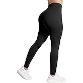 Sunzel No Front Seam Butt Lifting Yoga Leggings for Women V Crossover High Waist Lycra Workout Pants Tummy Control Gym Causal