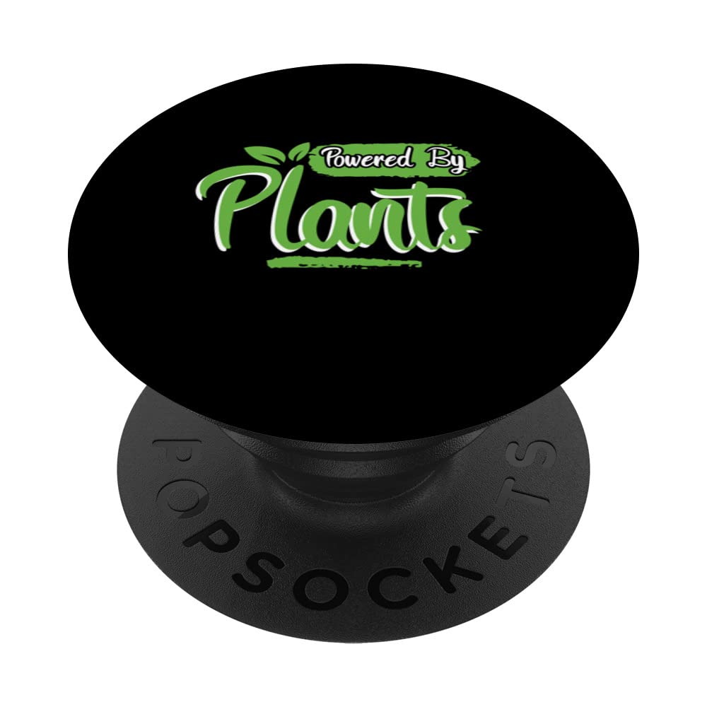 Powered By Plant, Vegan Vegetarian Design PopSockets Swappable PopGrip