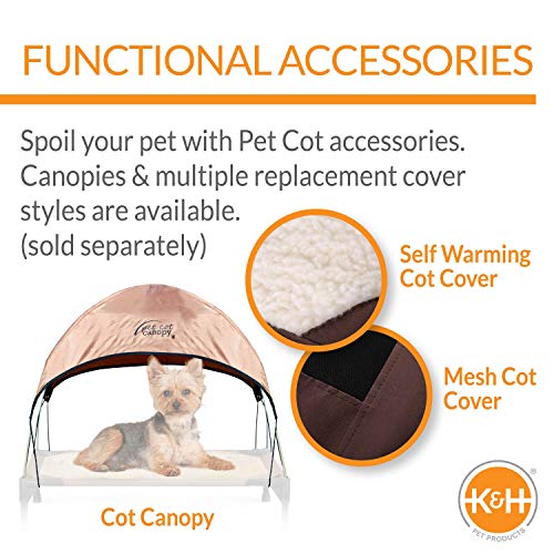 K&H Pet Products Original Bolster Pet Cot Outdoor Elevated Dog Bed with