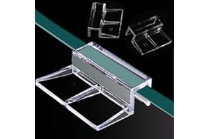 PSSOPP Hffheer 20Pcs Aquarium Glass Cover Clip Acrylic Universal Lid Clips for Rimless Aquariums Clear Color Acrylic Aquarium Glass Cover Holder(12mm)