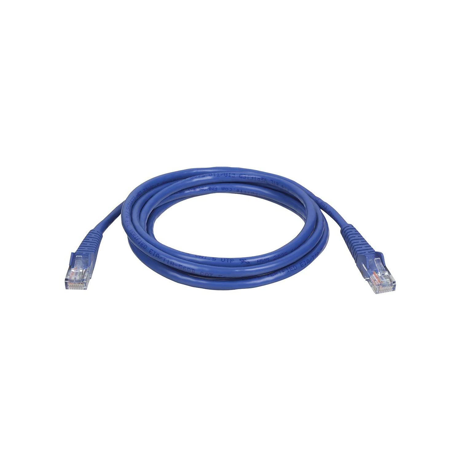 Tripp Lite 3.05 m Cat5e / Cat5 350 MHz Snagless Molded UTP Patch Cable RJ45 M/M Blue (N001-010-BL)