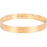 BABEYOND Metal Waistband Skinny Belt Elastic Waist Strap Stretchy Belt for Dress